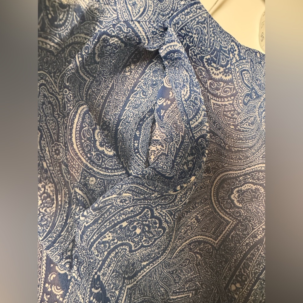 Zara Black and Blue Lace Backless Dress - Picture 13 of 16